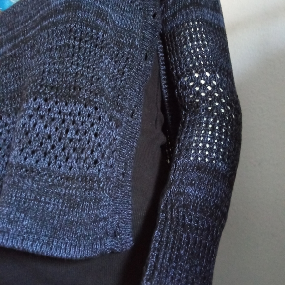 Blue Side Button Knit Sweater - Picture 7 of 11
